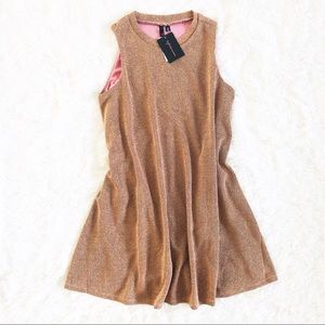 Big Strike USA Medium Blush Gold Sleeveless Dress